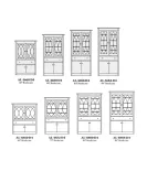 Alexis Bookcase with Top & Bottom Doors