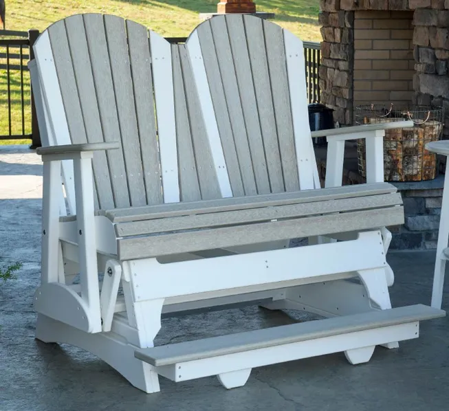 4' Adirondack Poly Vinyl Balcony Glider