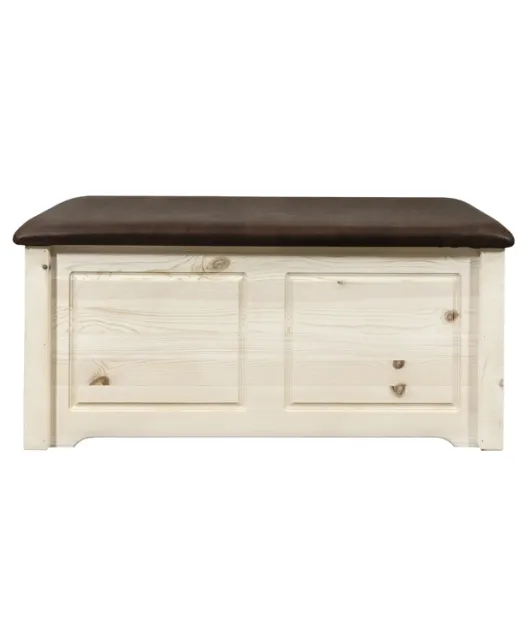 Glacier Country Small Blanket Chest with Upholstered Top