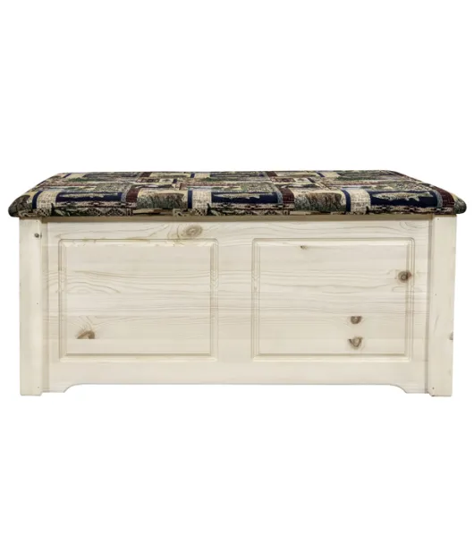 Glacier Country Small Blanket Chest with Upholstered Top