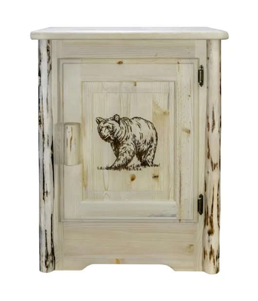 Montana Accent Cabinet with Laser Engraved Design