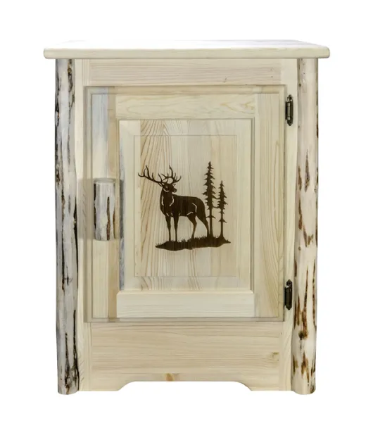 Montana Accent Cabinet with Laser Engraved Design