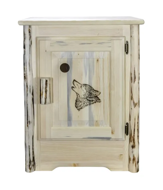 Montana Accent Cabinet with Laser Engraved Design