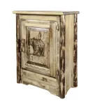 Glacier Country Accent Cabinet with Laser Engraved Design