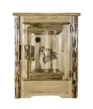 Glacier Country Accent Cabinet with Laser Engraved Design