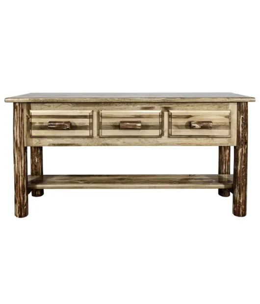 Glacier Country 3 Drawer Console Table