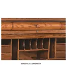 Traditional 56" Rolltop Desk with Flat Sides