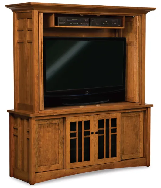 Kascade 66" 4 Door 2 Piece TV Center with Bi-Fold Pocket Doors