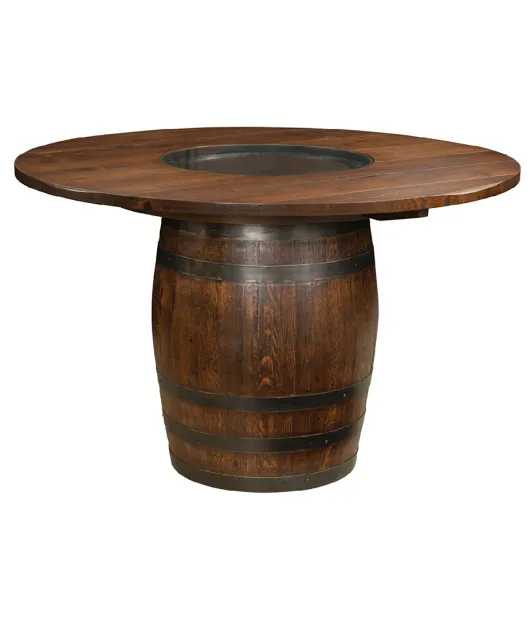 Deluxe Whiskey Barrel Pub Table