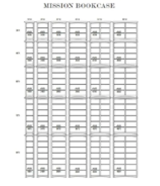 EI Mission Open Bookcase