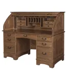 60" Noble Mission Rolltop Desk with Hutch