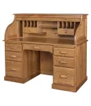 Traditional 56" Rolltop Desk with Flat Sides