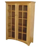 Mission Bookcase with Glass Doors and Mullions