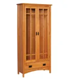 Arts & Crafts Mission 1 Drawer 2 Door Bookcase