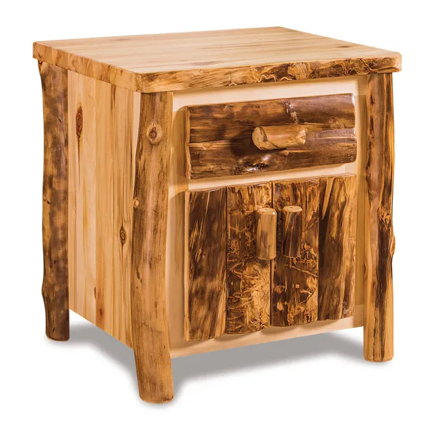 Fireside Rustic 1 Drawer 2 Door Night Stand