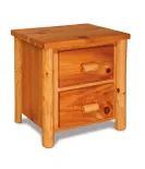 Fireside Rustic 2 Drawer Night Stand - QUICK SHIP