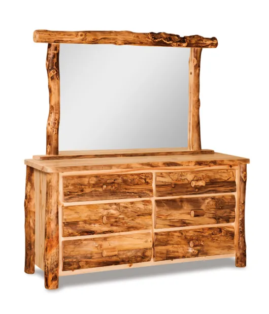 Fireside Rustic 65" 6 Drawer Dresser - QUICK SHIP