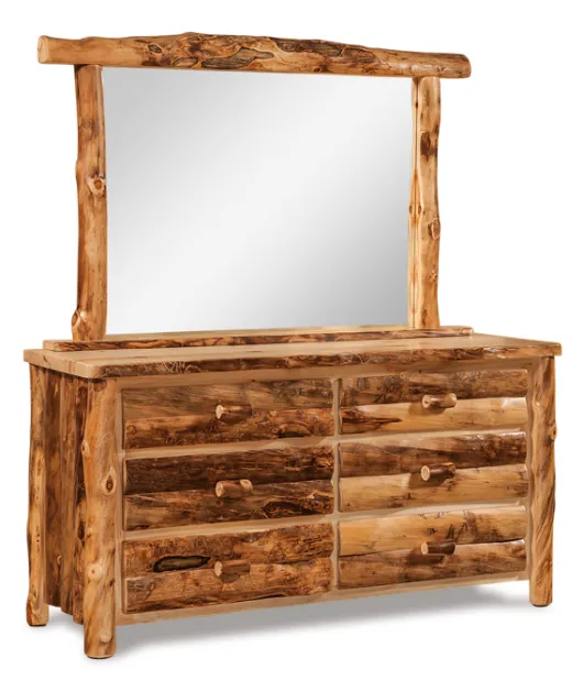 Fireside Rustic 65" 6 Drawer Dresser - QUICK SHIP