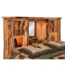 Fireside Rustic Bookcase Bed with 6 Storage Drawer