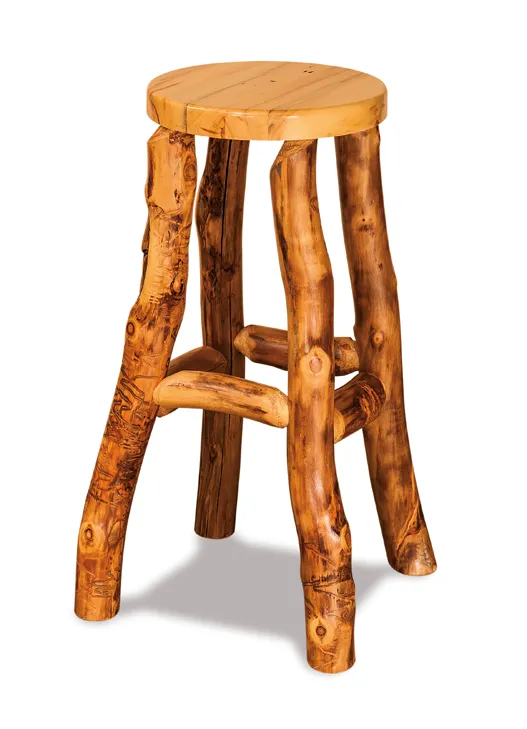 Fireside Rustic 13" Round Bar Stool