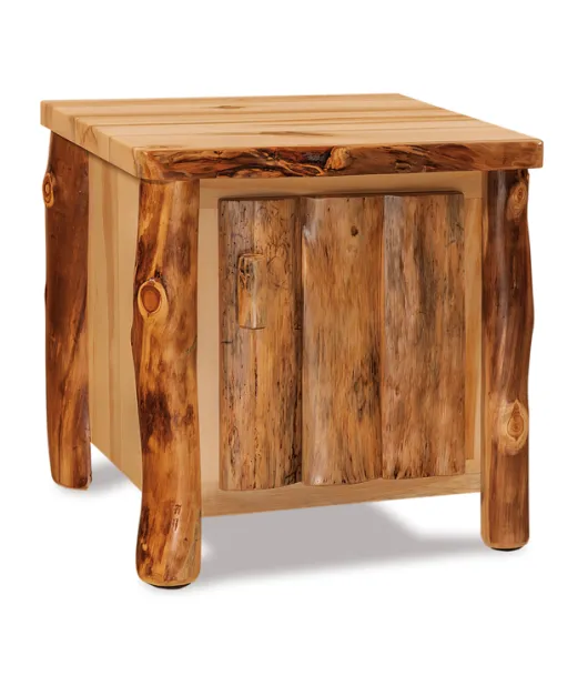 Fireside Rustic End Table with Door