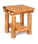 Fireside Rustic End Table with Shelf