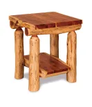 Fireside Rustic End Table with Shelf