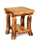 Fireside Rustic End Table with Shelf