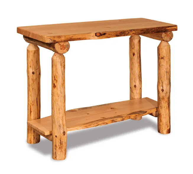 Fireside Rustic Flat Sofa Table with Shelf