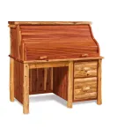 Fireside Rustic Single Pedestal Rolltop Desk