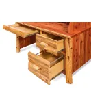 Fireside Rustic Single Pedestal Rolltop Desk