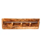 Fireside Rustic Slab Shelf with Pegs