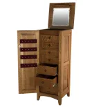 Flush Mission Jewelry Armoire with Lockable Door