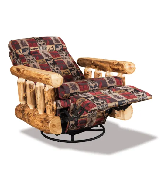 Fireside Rustic Open Arm Glider