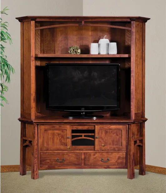 Artesa 3 Door 2 Drawer Corner TV Stand Hutch