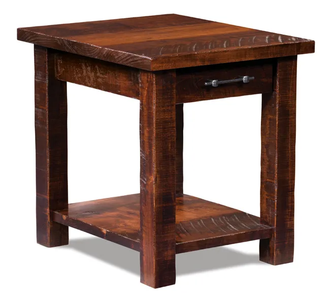 Houston Open End Table with Drawer and Shelf - QUICK SHIP