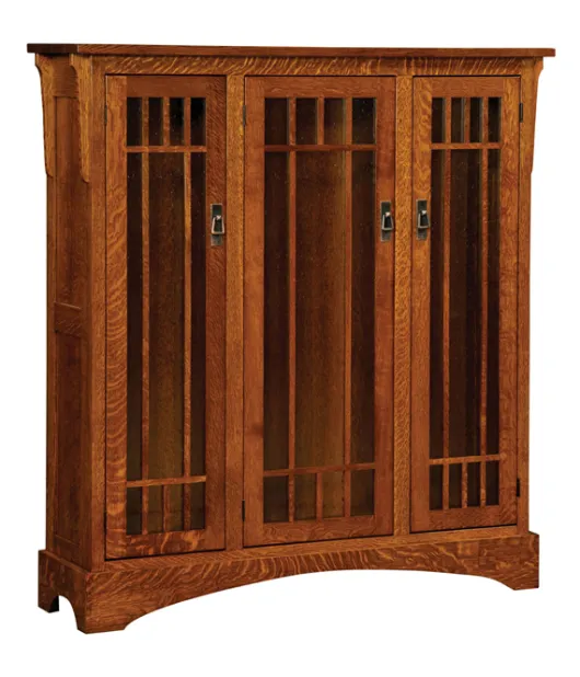 Midway Mission 3 Door Bookcase with 3 Sections