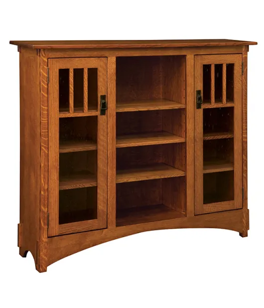 48" Mission Display Bookcase with Doors