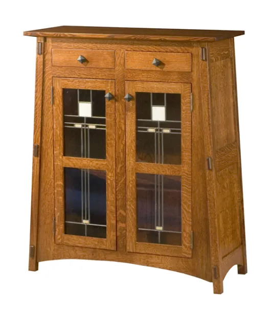 McCoy with Glass Panels Storage Cabinet