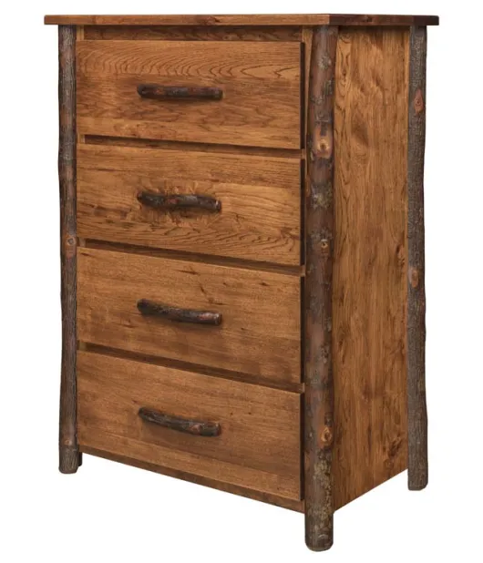 Hickory 4-Drawer Chest