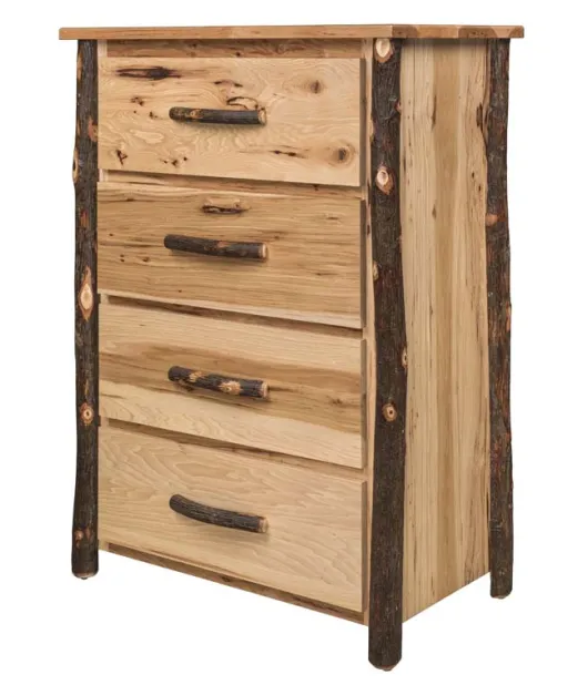 Hickory 4-Drawer Chest