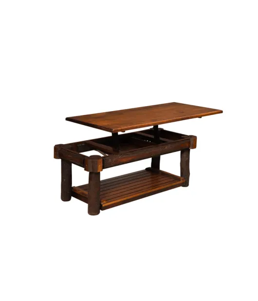 Hickory Coffee Table Solid Lift Top