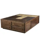 Deluxe Platform Bed: Oak, Michaels Cher-QUICK SHIP