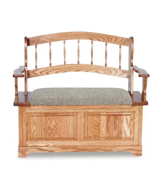 Country Spindle Storage Bench