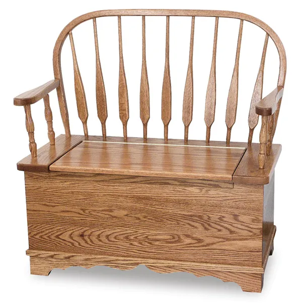 Low Feather Bow Bench