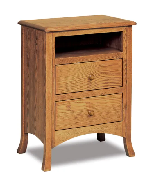 Carlisle  2 Drawer Night Stand with Opening