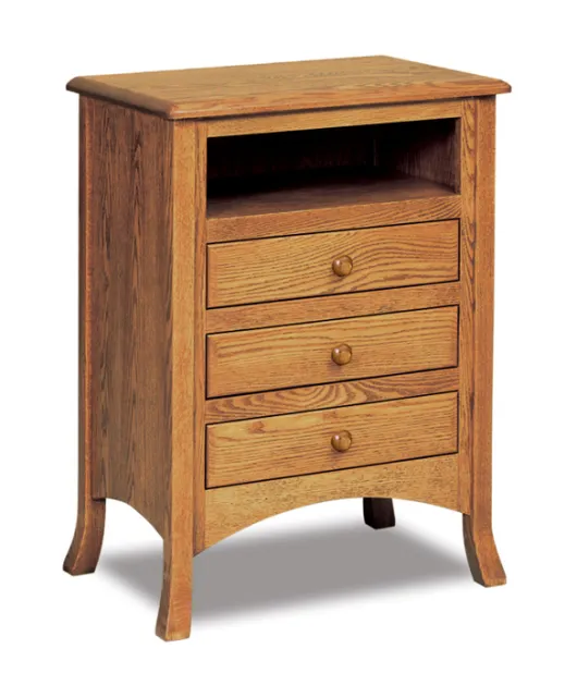 Carlisle  3 Drawer Night Stand with Opening