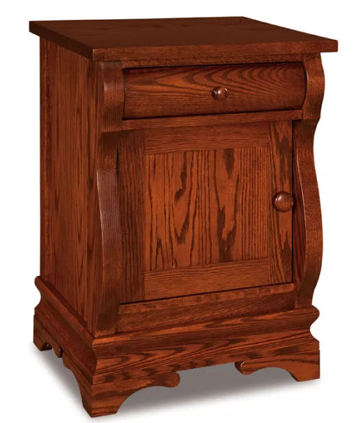 Chippewa Sleigh 1 Drawer 1 Door Night Stand