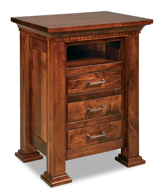 Empire 3 Drawer Night Stand with Opening