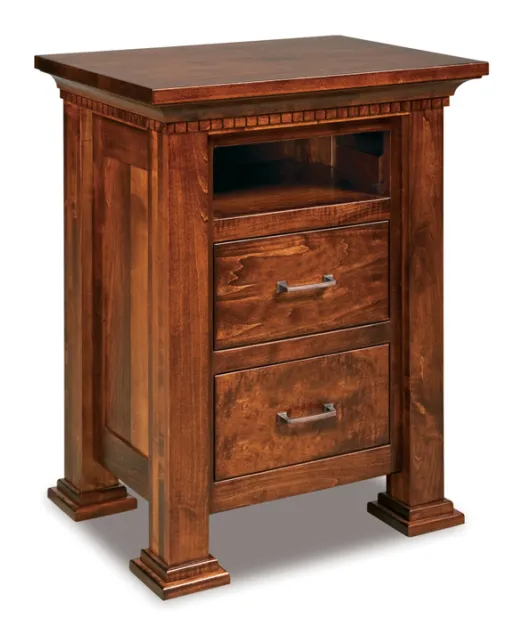 Empire 2 Drawer Night Stand with Opening